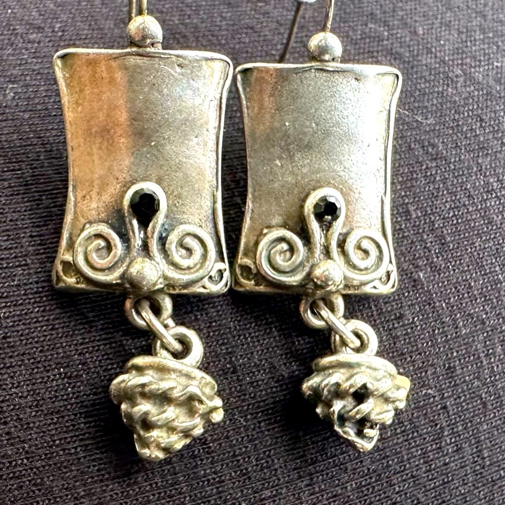 Vintage Dangly Silver Earrings